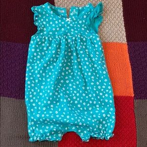 18m carters aqua green romper